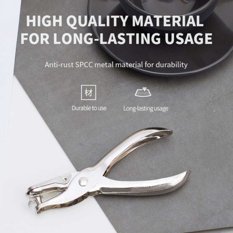 Deli Punching machine Manual paper punching machine can operate 8 sheets of paper at the same time Paper scrap collection