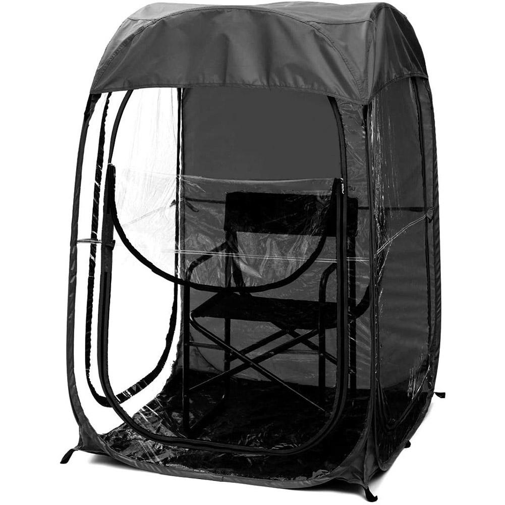 Draagbare Outdoor Sport Pop Up Kijken Tent Dubbele Lichtgewicht Camping Luifel Vissen Tent Reizen Tent: Black