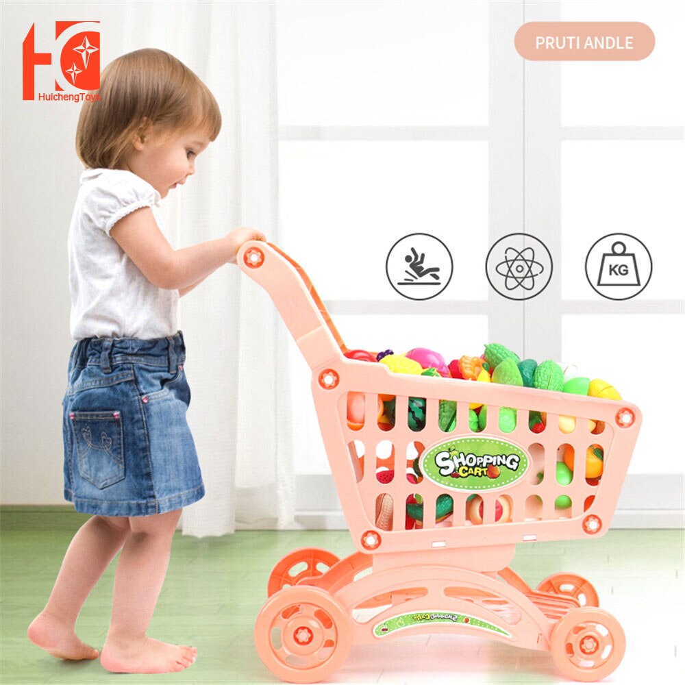 Pretend Winkelen Speelgoed Simulatie Speelhuis Meisjes Speelgoed Kinderen Winkelwagen Speelgoed Voor Meisjes Grote Supermarkt Trolley Push Auto G