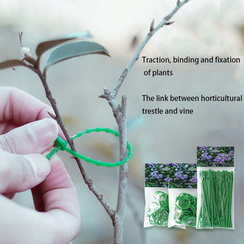 30/50pcs Reusable Garden Cable Ties Plant Support Shrubs Fastener Connecting Ring Of Plant Grafting Pile