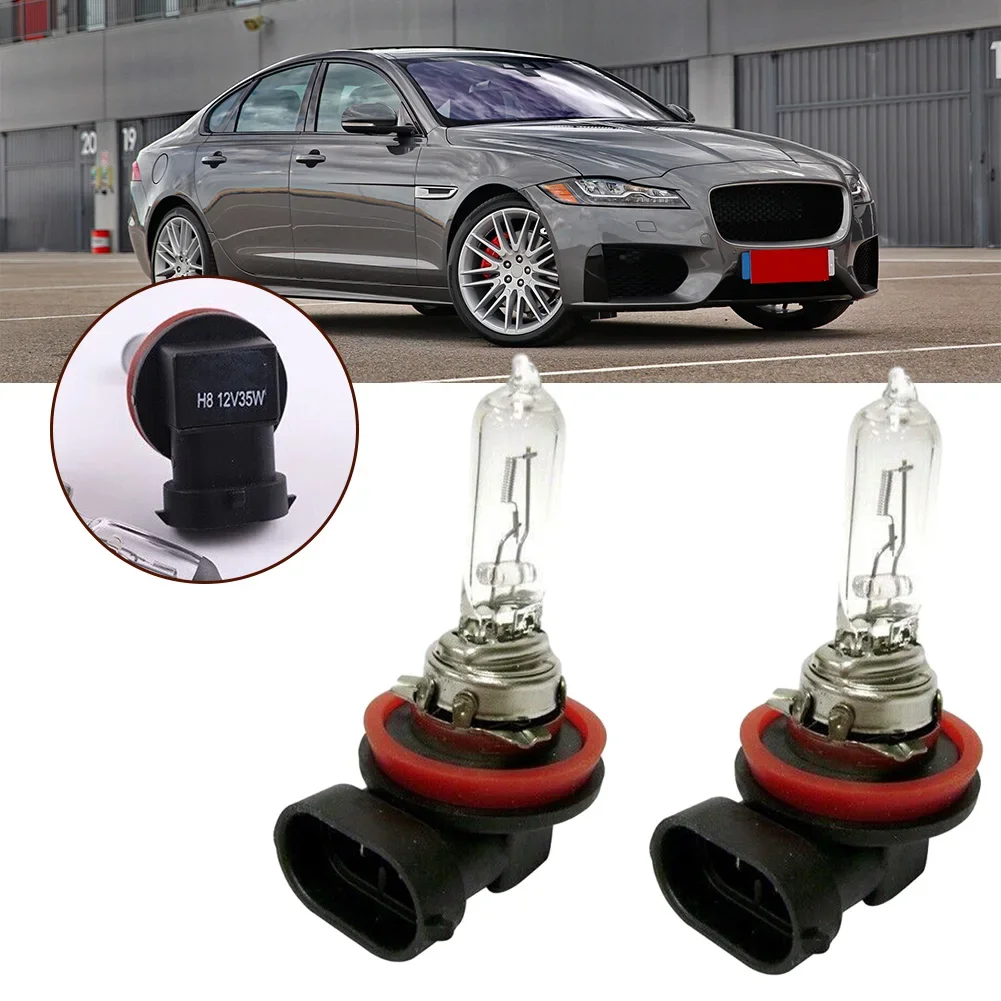 2 uds H8 35W lámpara halógena 4300K luz ámbar lámpara antiniebla de coche 12V bombilla de faros transparentes H8 luz de cabeza de coche luz antiniebla de repuesto