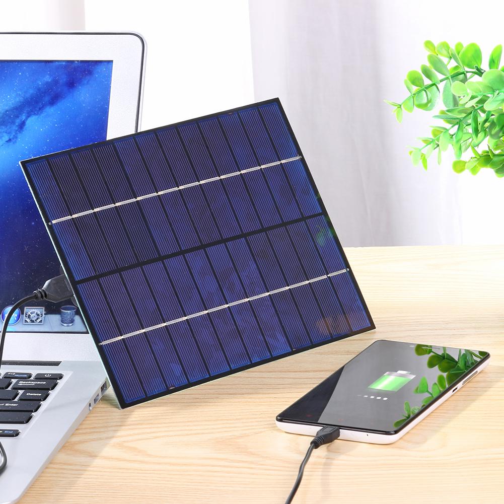 Bærbar 6.5w 12v 5v solcelleoplader med usb dc-udgang til telefonbatteri kompakt og bærbar bærer praktisk
