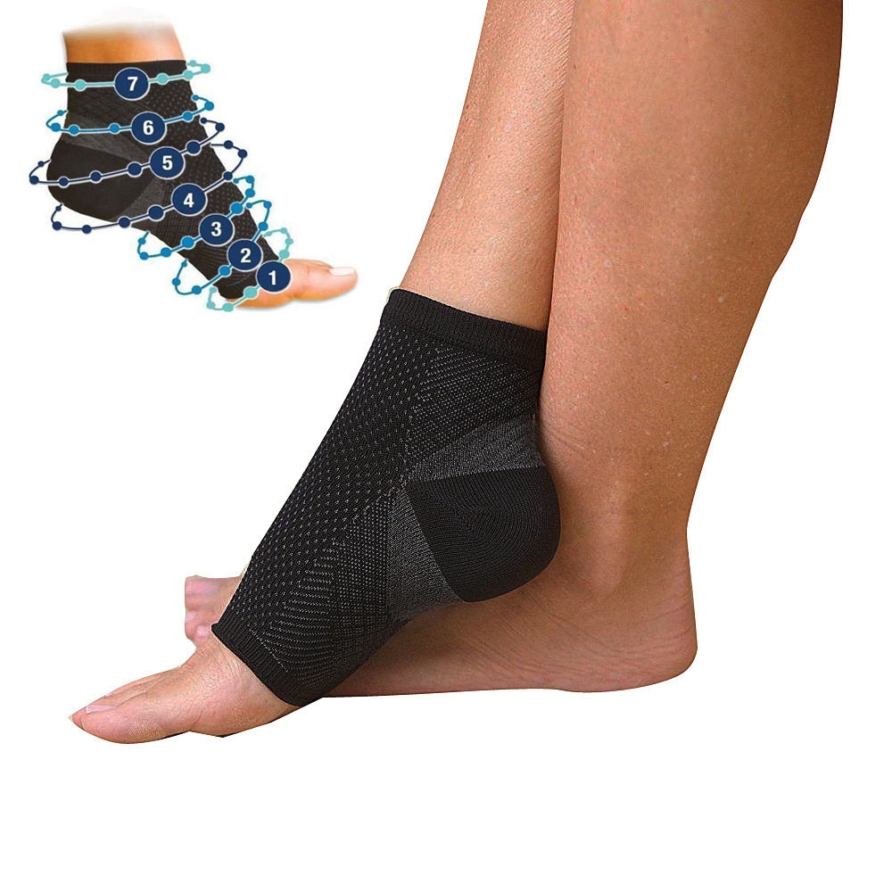Anti fatiga funda para compresión del pie tobillo pie de apoyo corriendo ciclo baloncesto calcetines deportivos exterior hombres Brace calcetín de guardia de tobillo