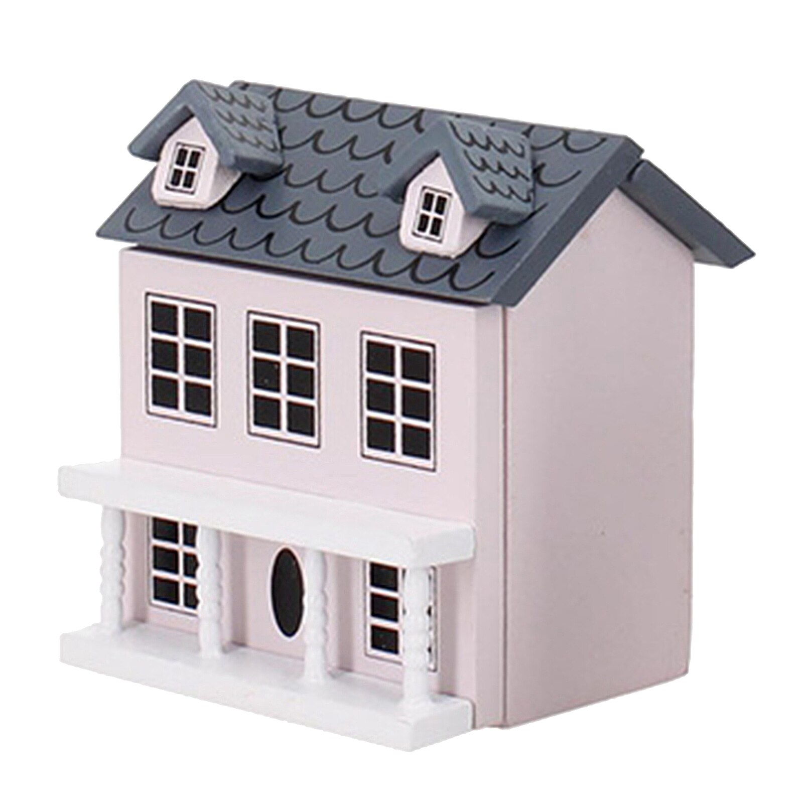 1/12 Scale Dollhouse Miniature Furniture Ornaments Wooden Villa Small House Craft Landscape DIY Decoration Accessories: Pink