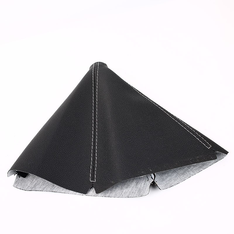 PVC Universal Leather Gear Shift Knob Boot Manual Car Gear Shift Cover: Leather White Line