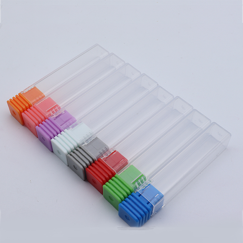 Contenedor de 10 Uds para brocas de uñas, agujero de 2,35mm, 8 colores