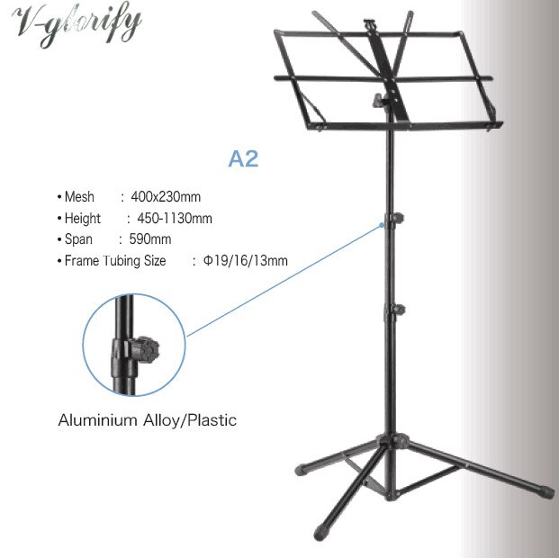 Small Music Stand Holder Folding stand Foldable Guitar Accessories iron Metal stand