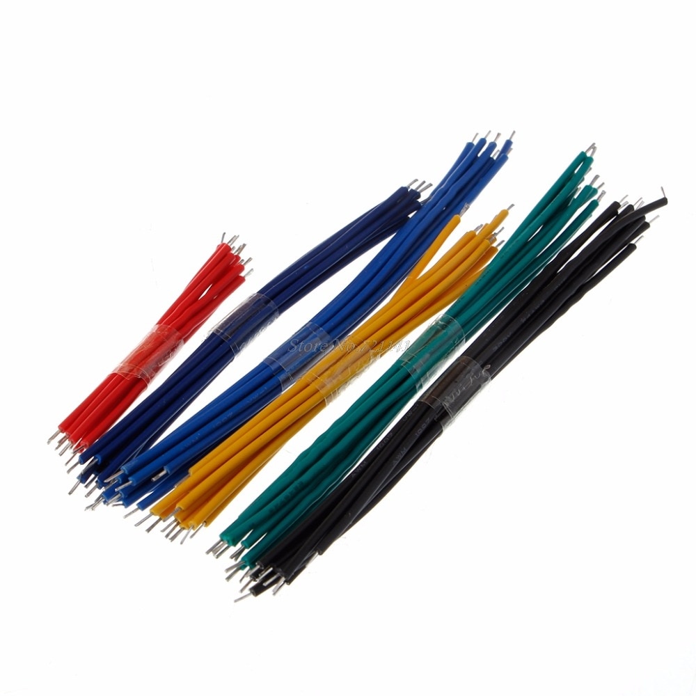 130 Pcs 13 Value 24AWG Breadboard Jumper Cable Wire Kit Double Tinned Colorful