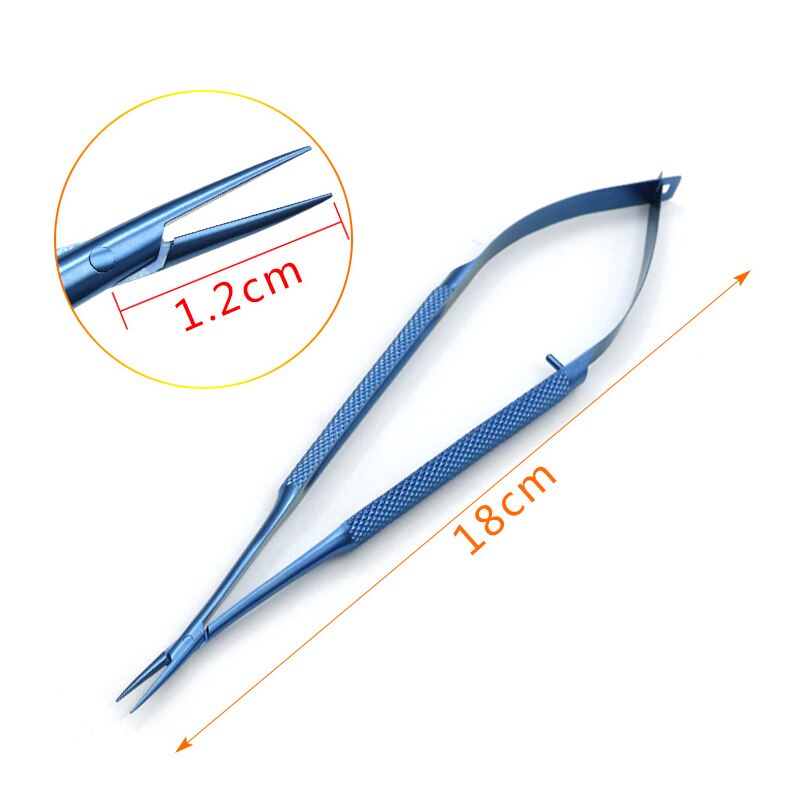 Micro schaar roestvrij staal titanium legering chirurgisch fijne instrumenten straight puntige tip 12 14 16 18 cm
