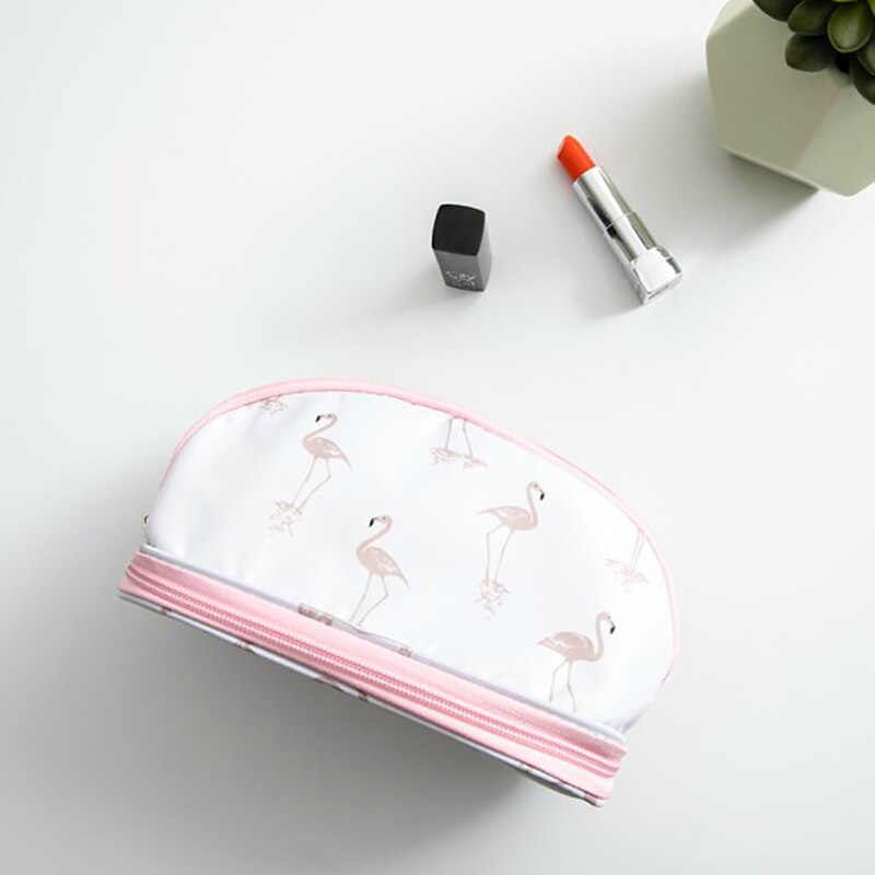 FUDEAM Oxford Multifunction Women Travel Storage Cosmetic Bag Toiletry Organize Semicircle Make Up Bag Eyebrow Pencil Pouch Bag