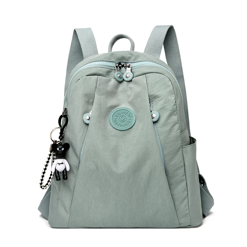 Wasserdichter nylon-rucksack für damen, schulrucksack für teenager-mädchen, schultertasche, reiserucksack: Blau