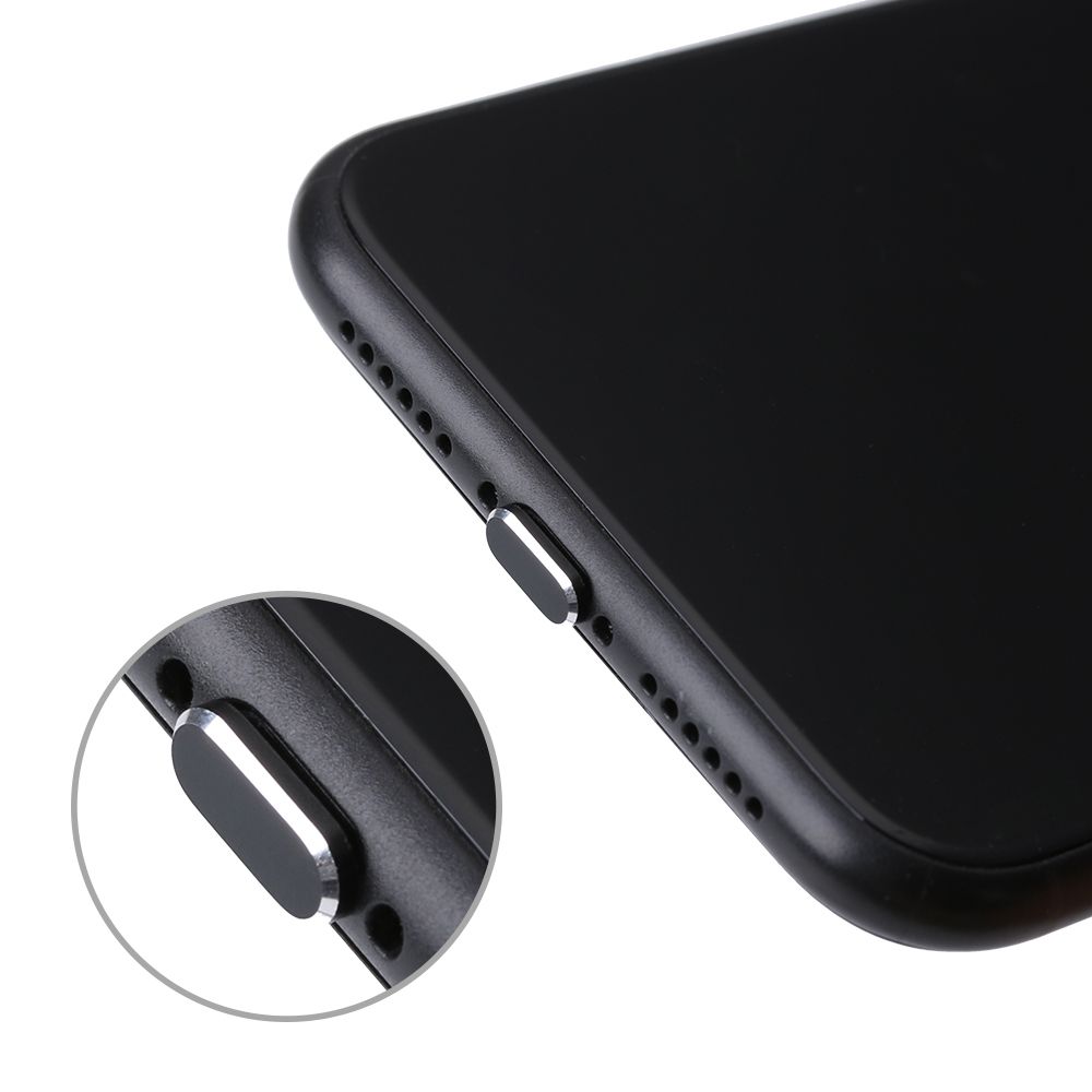 For iPhone 11 Pro Max X XR Max 8 7 6S Plus Universal Aluminium Alloy Anti Dust Plug Charger Dock Metal Stopper Charging Port Cap