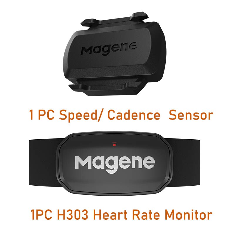 Magene S3 + Sensor de cadencia de velocidad ANT Bluetooth ordenador velocímetro Sensor Dual accesorios de bicicleta compatibles con WahooOnelap Zwift: Borgoña