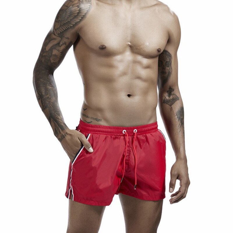 Pantalones cortos de playa para Hombre, bañadores sueltos con forro de malla en el interior XL, con pizarra blanca: Rojo / XXL