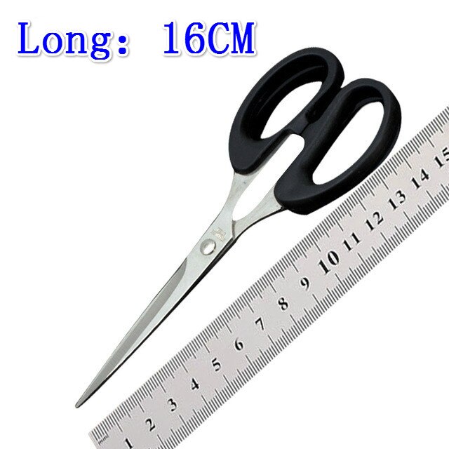 Durable Stainless Steel Household Scissors Office Paper-cut Scissors Sharp Shears Students DIY Scissor Tool Kitchen Scissors: C 1pcs 16cm