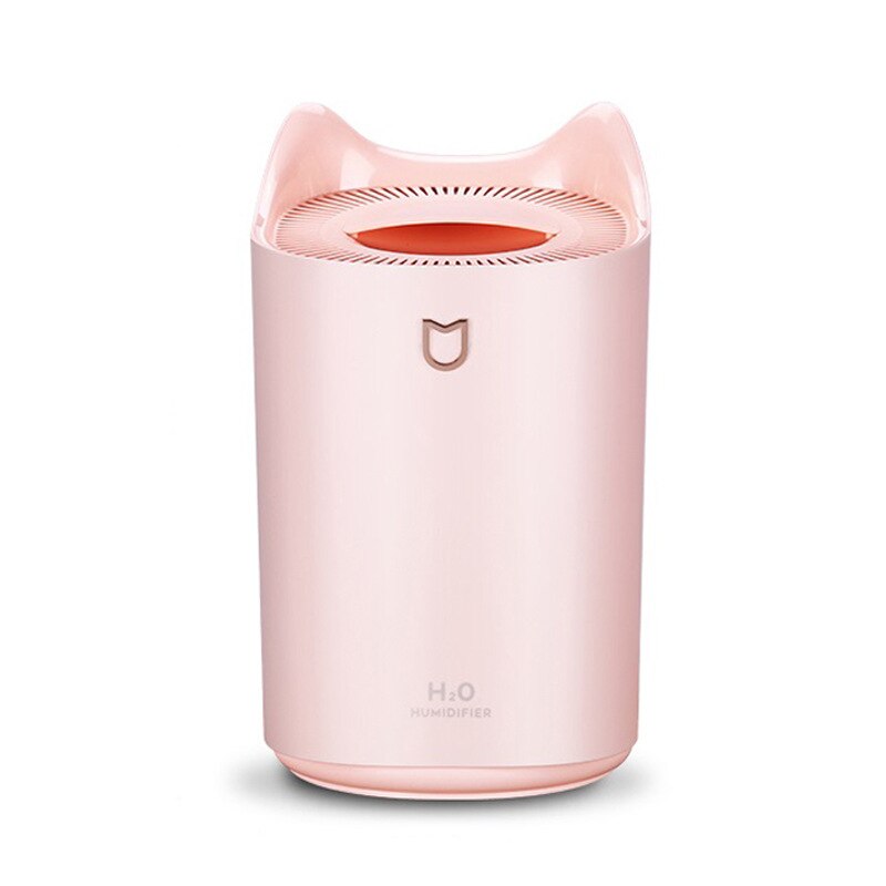 Huis Luchtbevochtiger 3000Ml Dubbele Nozzle Cool Mist Aroma Diffuser Met Coloful Led Licht Zware Mist Ultrasone Usb Humidificador: Pink