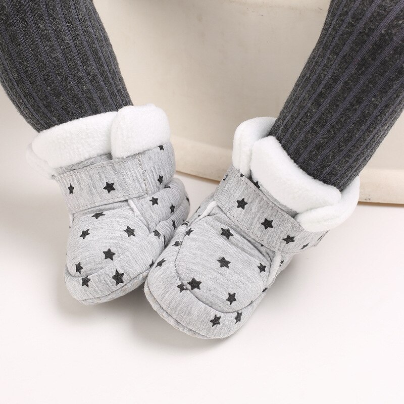 Winter Baby Cotton Shoes Boots For Girl Toddlers Boy Slip-on Snow Warm Round Toe Non-slip Kids' Shoes Ankle Boot 0-1 Years