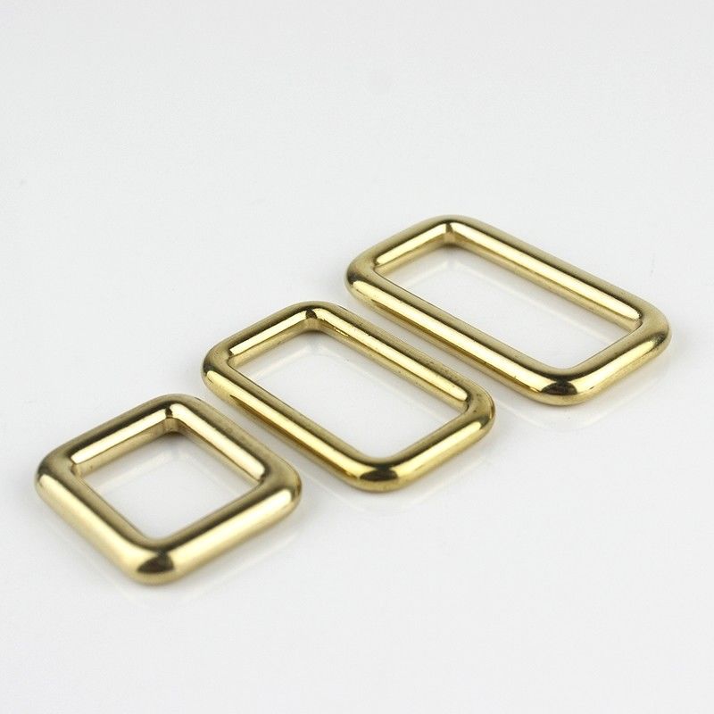 Solid brass square ring buckles cast seamless rect... – Vicedeal