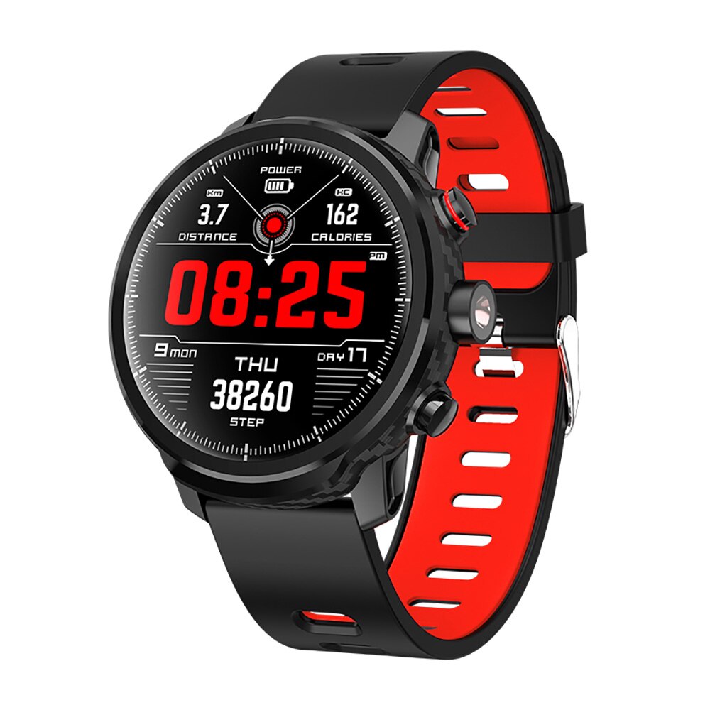 LEMFO L5 Smart Uhr Männer IP68 Wasserdichte Standby 100 Tage Mehrere Sport Modus Herz Rate Überwachung Wetter Prognose Smartwatch: Red