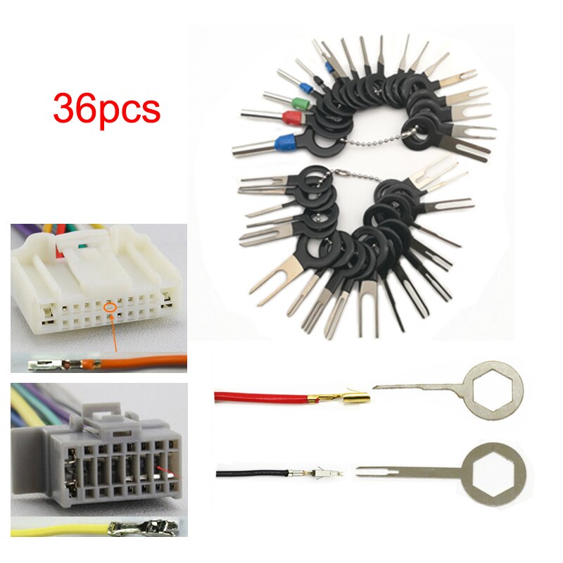 Terminal ejektor kit pin extraktor borttagningsverktyg elektriska ledningar crimp kontakt puller handverktyg set