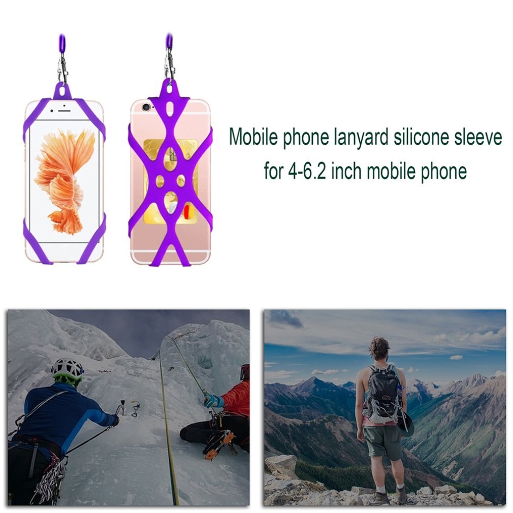 Telefoonkoordhouder, hoesje, universele siliconen telefoonhalsband, kettingsling voor slimme mobiele telefoon