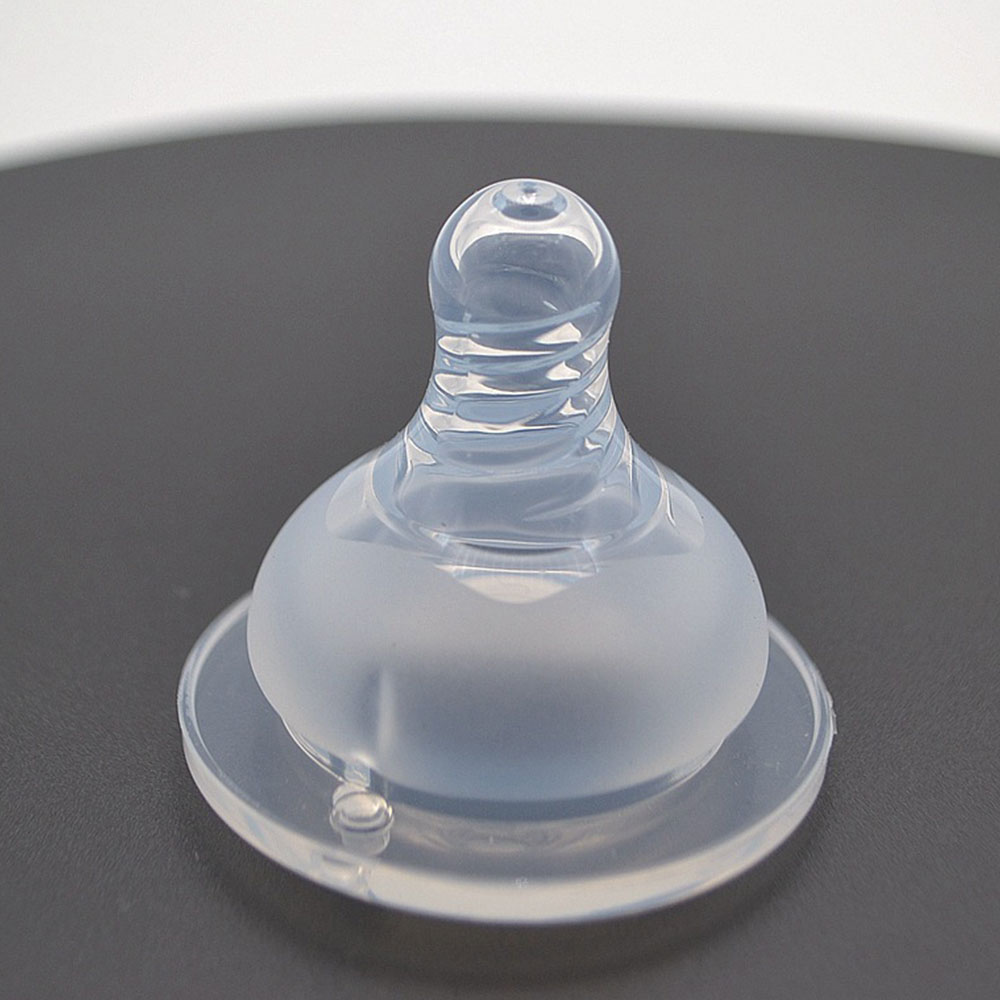 Baby nyfødte blød sikkerhed flydende silikone sut brystvorte naturligt fleksibelt erstatningstilbehør til flaske med bred mund