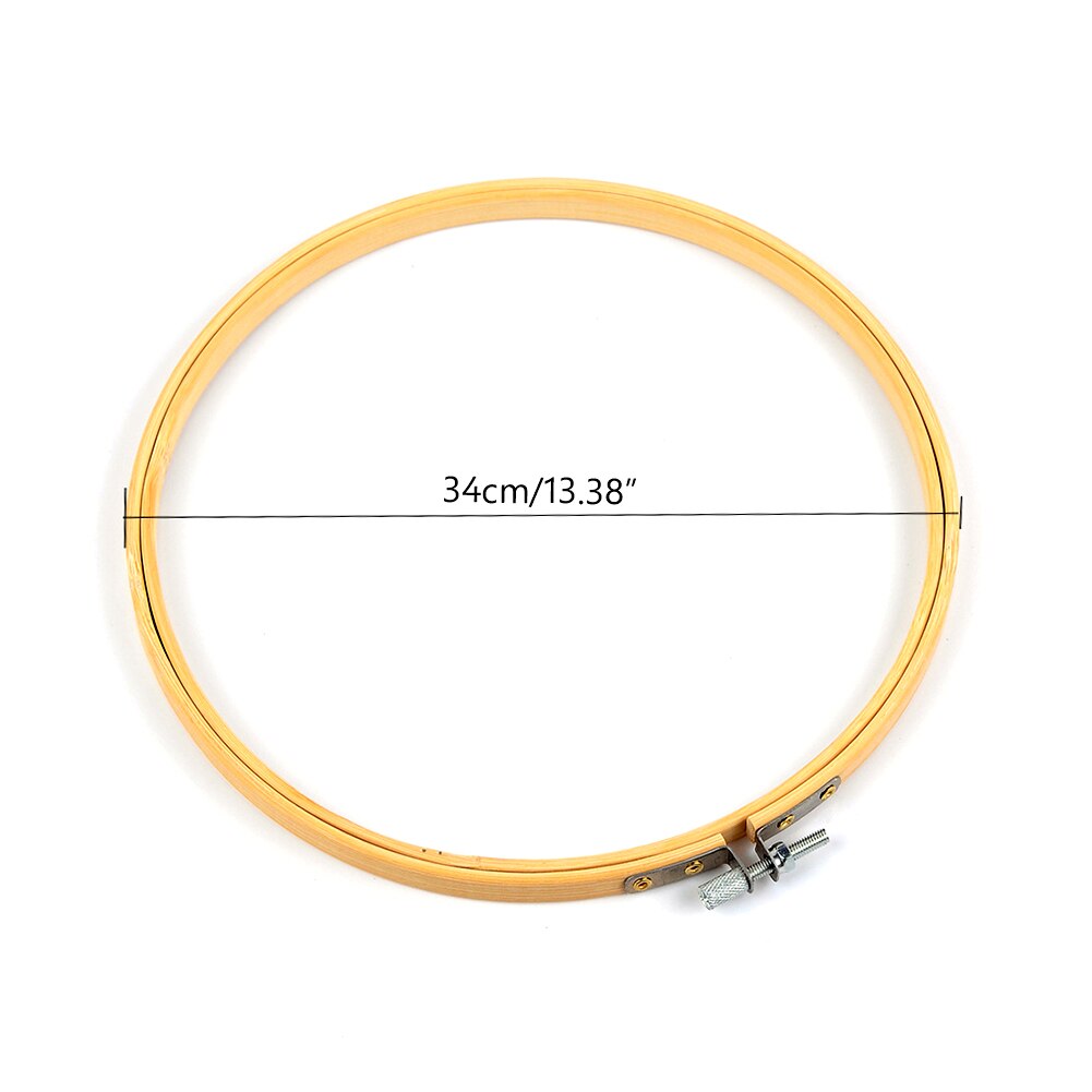 10 Size Sewing Tool Round Wooden Embroidery Hoops Frame Set Bamboo Embroidery Hoop Rings for DIY Cross Stitch Needle Craft Tool: 34cm