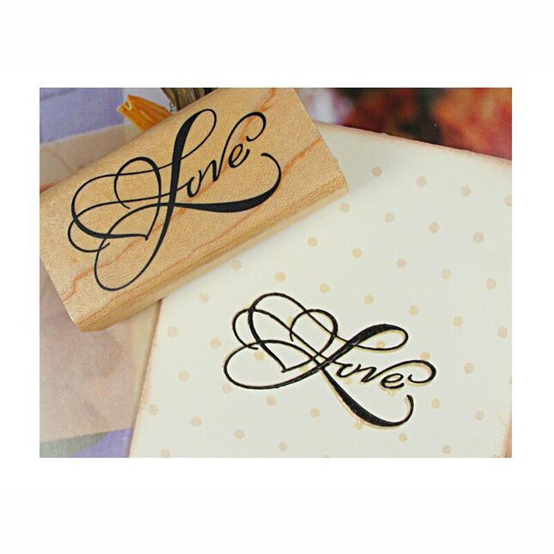 XINAHER Arts font "love" "Love you"wooden stamps diy Hand made decal stamps for scrapbooking Photo Album Craft