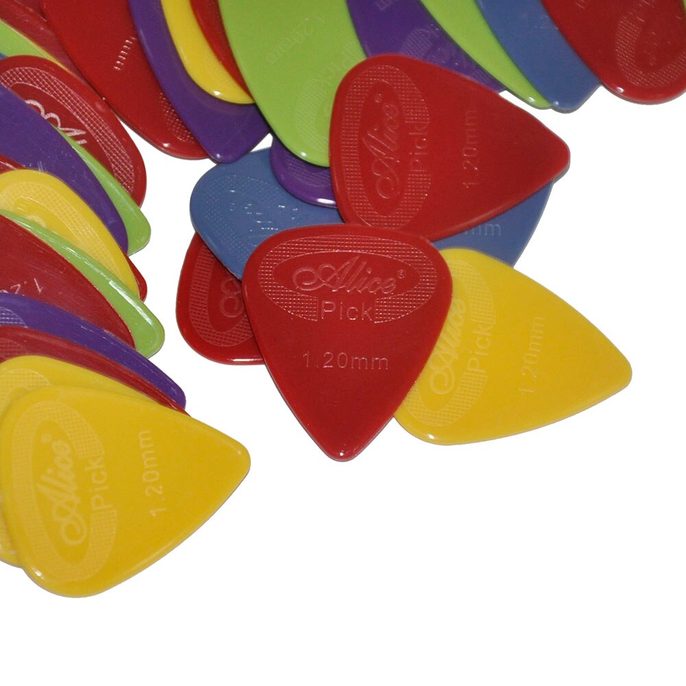 100pcs/pack Alice Projecting Nylon Guitar Picks Standard Plectra AP-100G Multi Thickness