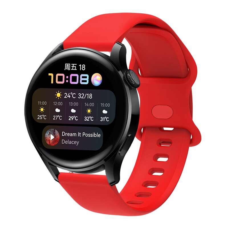 22mm Silicone Strap For Huawei Watch 3 / 3 Pro Smartwatch Replacement Easy-Fit Bracelet Colorful Sport Wristband Accessories