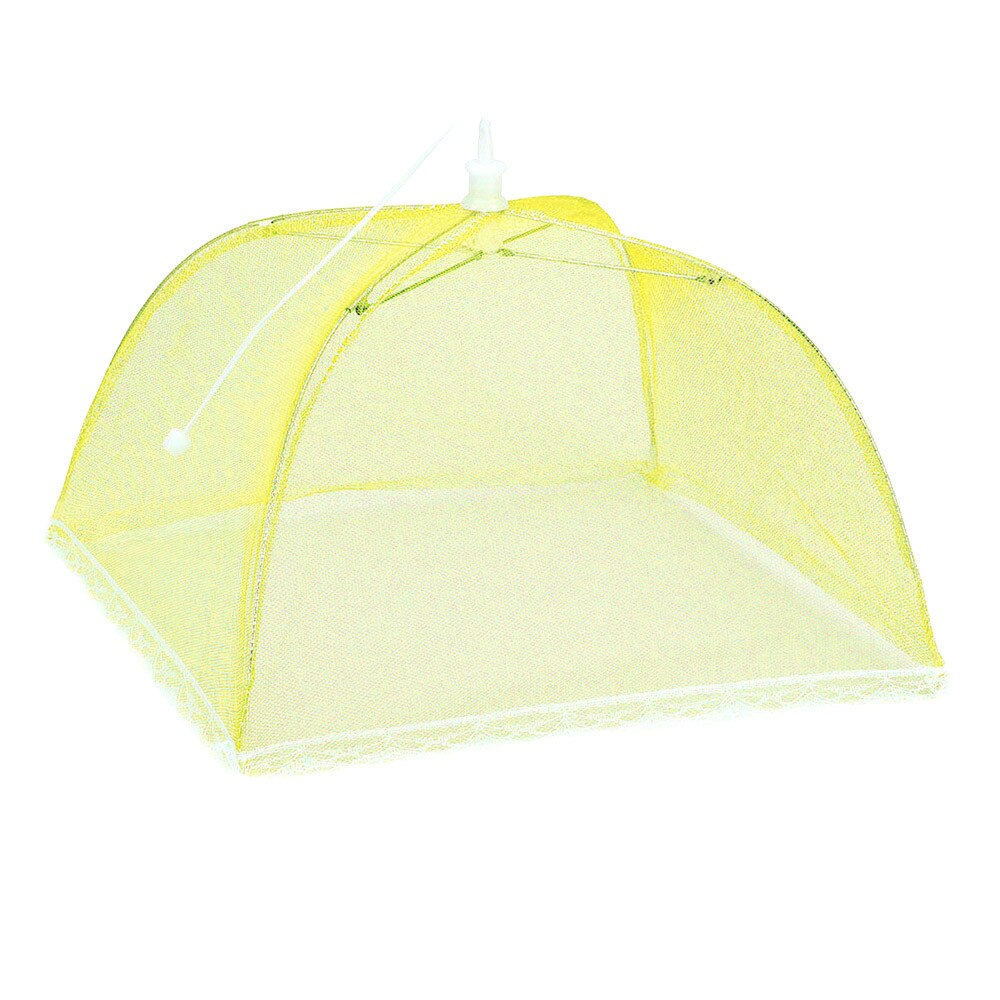 1PC plegable comida cubre pop grande-de malla de mosquitos cocina red de protección plegado paraguas cocina cubierta para platos: yellow