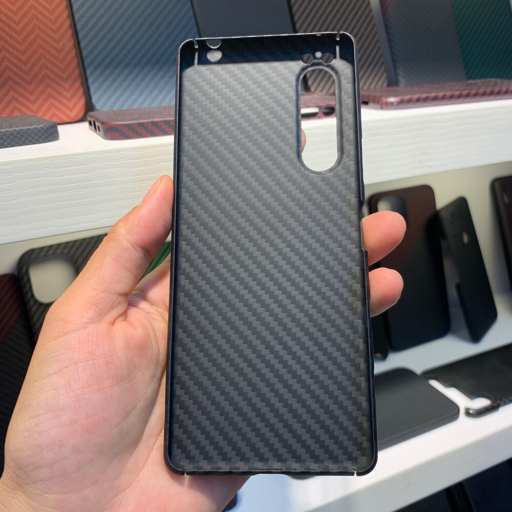 Ytf-Kohlenstoff-handyhülle aus echter kohlefaser für sony xperia 5 iii, aramidfaser, ultradünne, stoßfeste handyhülle für xperia 5 iii 5g