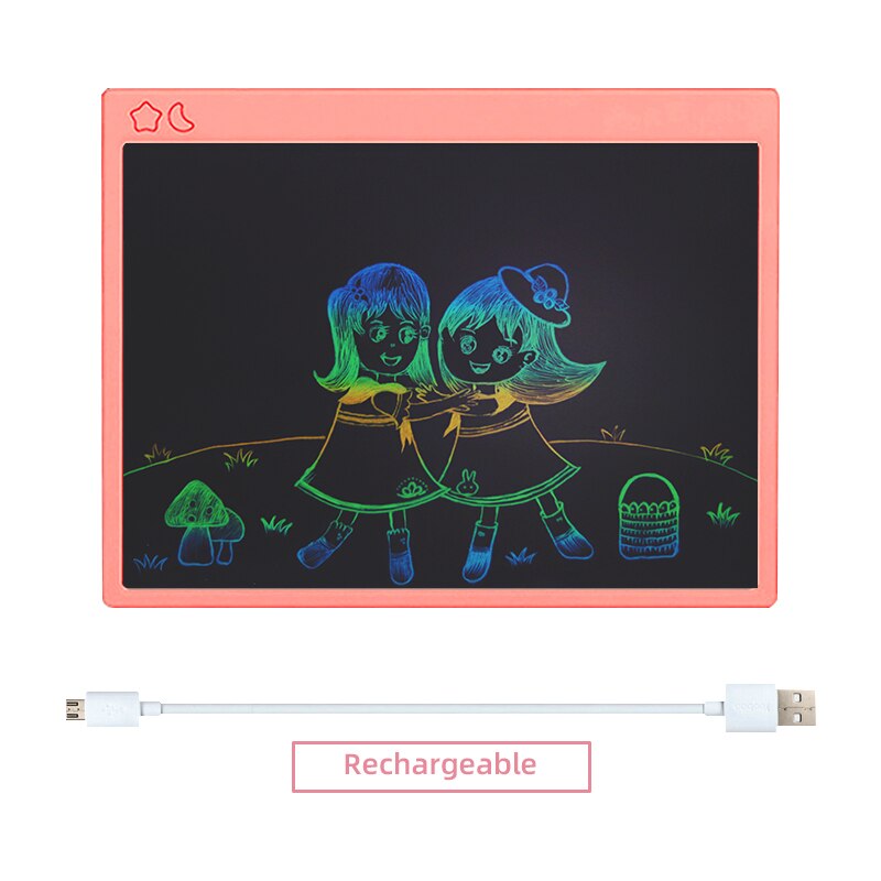 16 Inch LCD Writing Board Drawing Tablet Handwriting Pads Electronic Graffiti Tablet 13 Inch Writing Tablet: 16 Inch Color Pink