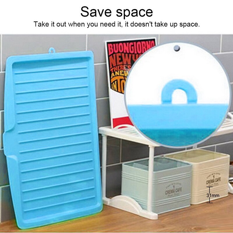 Plastic Dish Drainer Tray Large Sink Drying Rack Kitchen Ware Cutlery Drip Plate Sink Kitchen Worktop Storage Rack Organizer