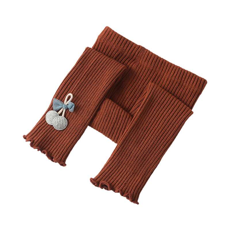 Leggings d'automne à fleurs pour enfants, vêtements tricotés pour bébés filles, bas brillants à la cheville,: R / M