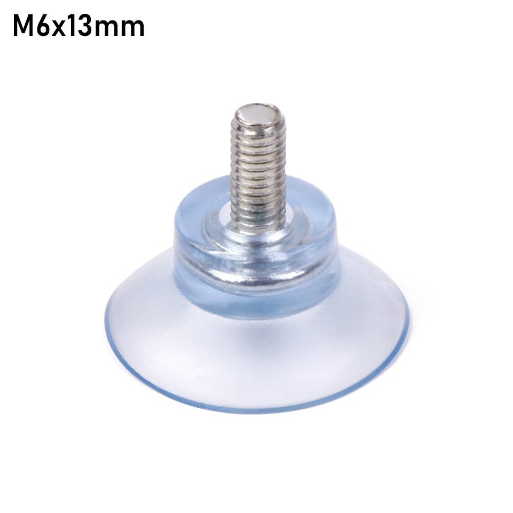 Ganchos de plástico m6/m8, ganchos para mesa de vidro, ventosa forte de sucção, substituições de vidro, transparente, parafuso de armazenamento, ferramenta com 10 peças: M6 x 13mm