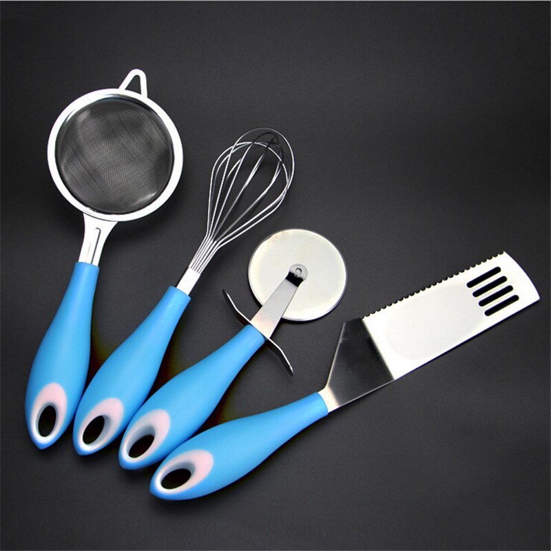 Rustfrit stål dej skiller skærer side pasta kniv fleksibelt rulleblad 5/7/3 hjul pizza wienerbrød skræller bageværktøj: 442698