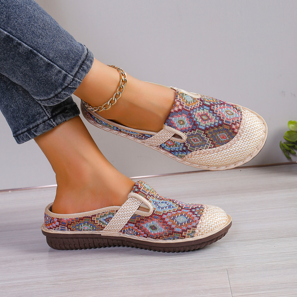 Damenschuhe, lässiger Sneaker, weiche Sohle, leichte Unterhose-an-Freizeitschuhe, halb ziehen Täglich, bequeme Pantoletten, Damen-Sommerschuhe: verrotten / 41