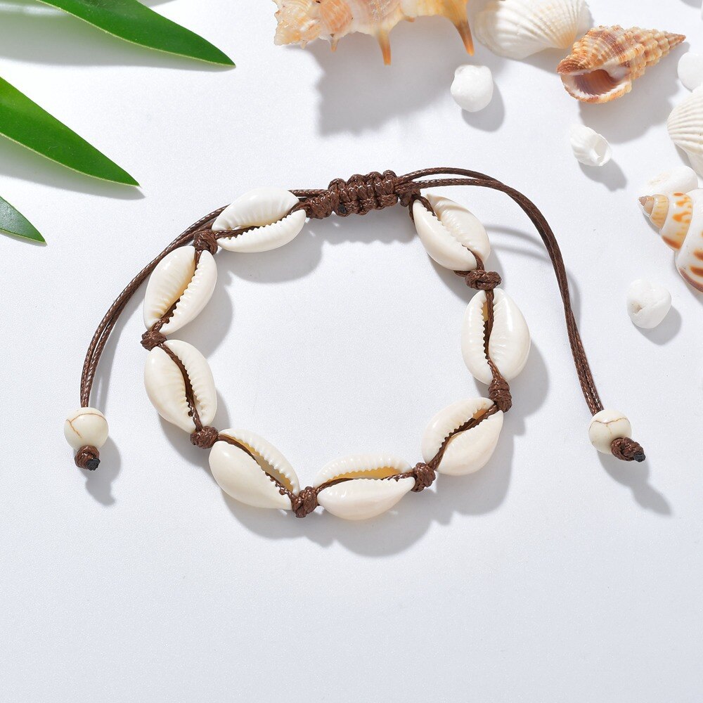 Cavigliere lolede per donna shell Foot Jewelry Summer Beach bracciale a piedi nudi caviglia sulla gamba cinturino alla caviglia accessori bohémien A02