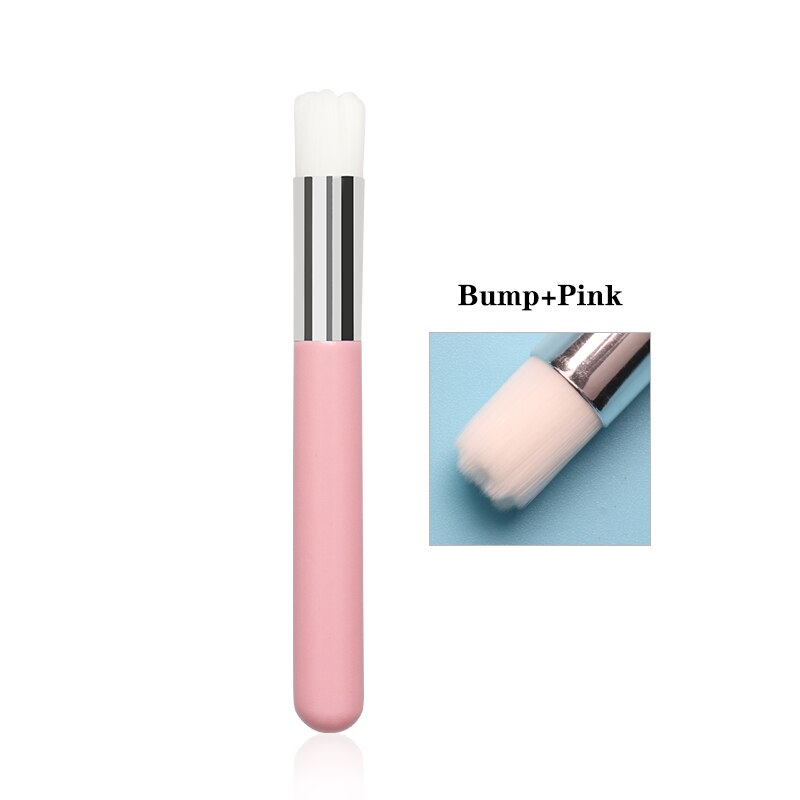 5 stk næsebørste eyelash extensions værktøj makeup rensebørste hudorm rene vippe shampoo børster: Bump pink