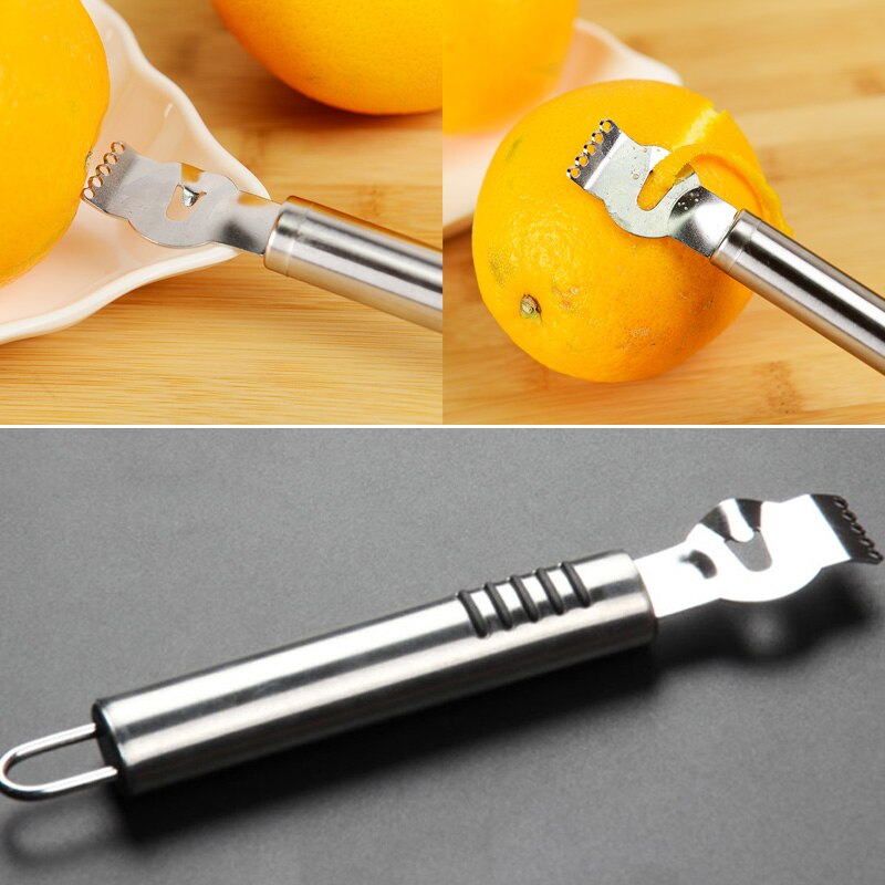1pc Lemon Zester Citrus Grater Stainless Steel Lime Zest Tool Artisan Fine Chef