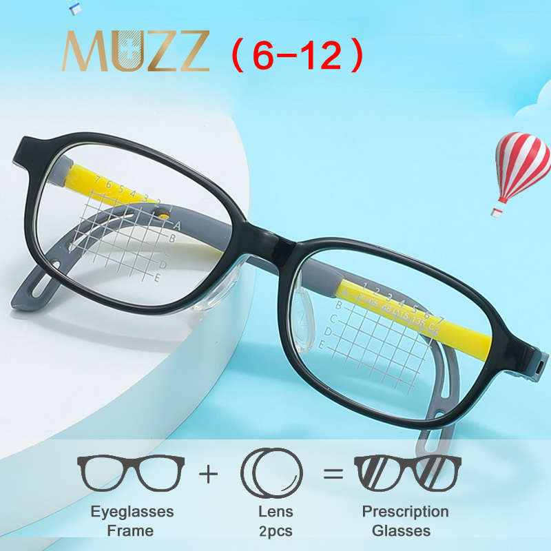 6-12 Jahre alt Brillen quadratisch EMS TR90 Kinderbrille Junge Mädchen Brille Brillen Myopie optische Brillen