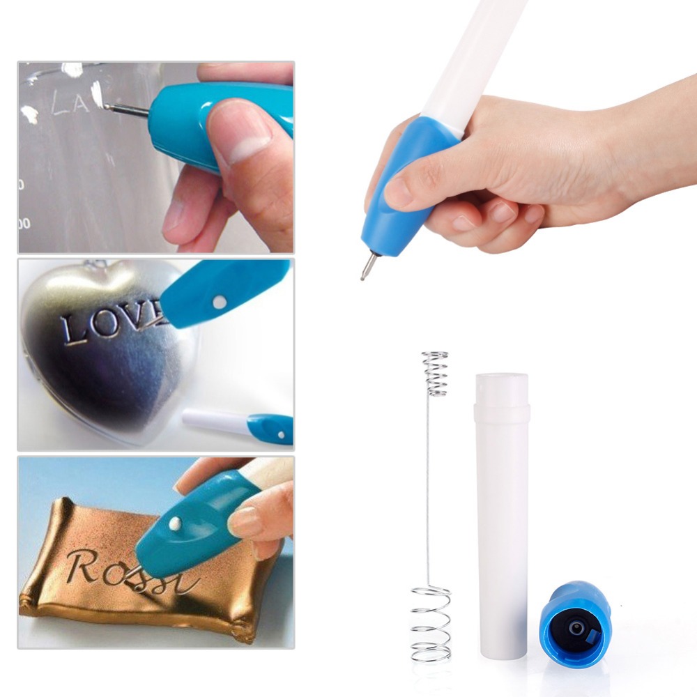 Diy sladdlös mini elektrisk graveringspenna hugga verktyg för smycken plast metall trä glas automatisk gravyr penna gravyr verktyg