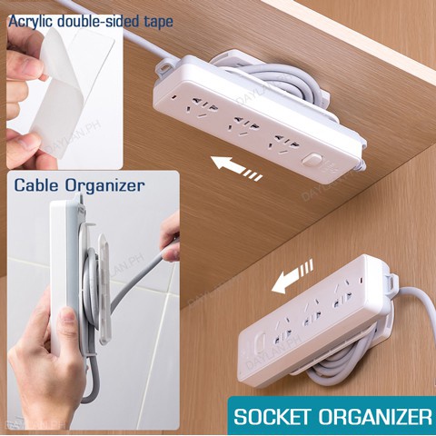 1Pc Zelfklevende Power Strip Houder Met Kabel Organizer, Wall Mount Patch Panel Socket Holder Thuis Organizer