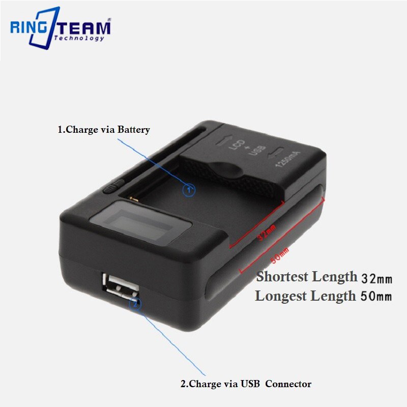 Mobile Battery Charger Universal LCD Indicator Screen USB-Port Cell Phone Chargers Battery Charging EU US UK PLUG