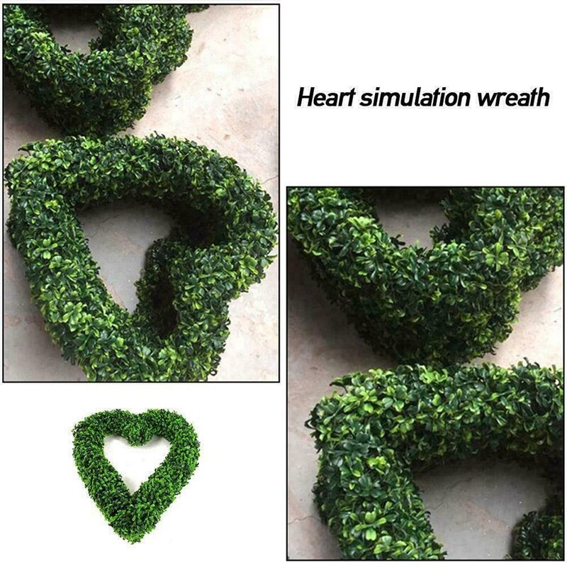 2X Garden Products Topiary Boxwood Heart Topiary Door Hanging Love Heart Home Decor