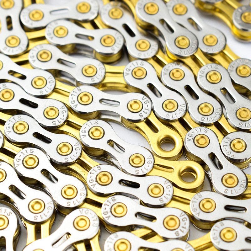 Fietsketting 6 7 8 9 10 11 Speed Velocidade Titanium Plated Ti Goud Zilver Weg Mountainbike Mtb Kettingen deel 116 Links