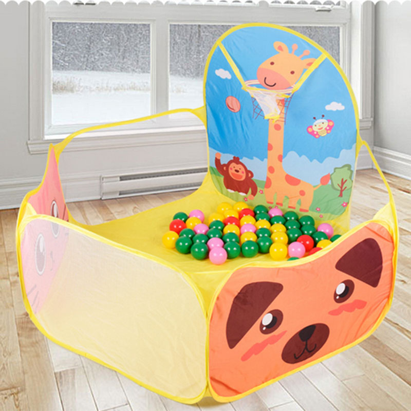 Cute Folding Cartoon Ocean Ball Pool Children Outdoors Sports Tent Toy Pool Indoor Play Gyms