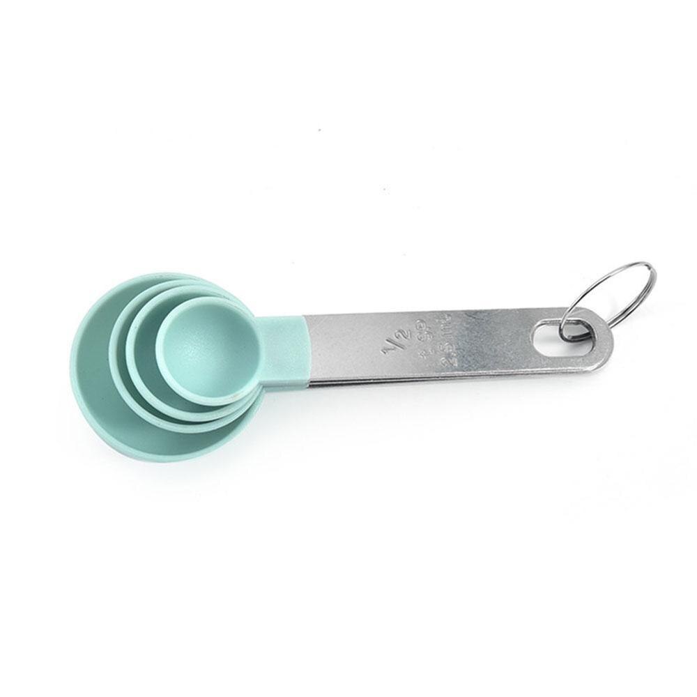 4pcs Stainless Steel Measuring Cups Spoons Kitchen Baking Cooking Tools Set Measuring Cup And Spoon: F-4pcs