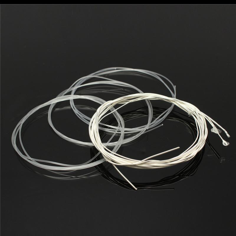 6 unids/set las cuerdas de la guitarra de Nylon de plata cuerdas para el clásico guitarra acústica de cuerdas de guitarra 1-6 E B G D E